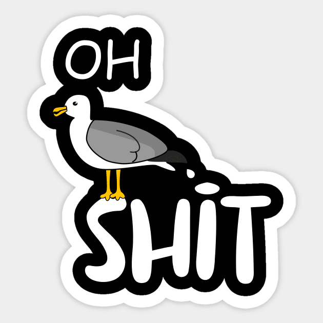 Seagull - Seagullshit - funny motif Sticker by SweetAnimals